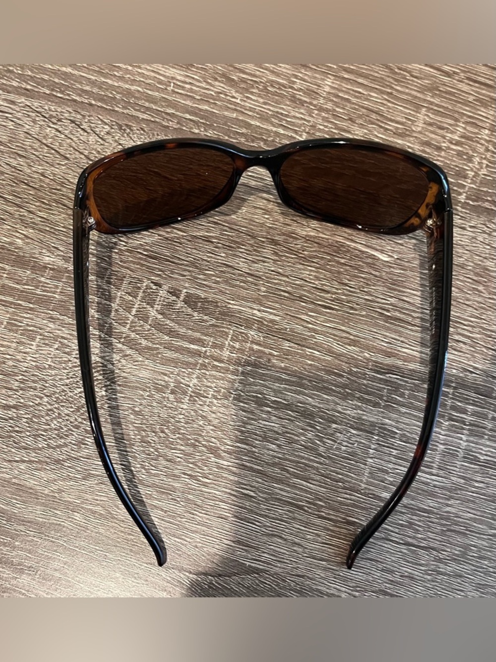 Anne Klein Tortoiseshell Oval Sunglasses - Brown Lenses - Picture 3 of 4